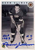 Norm Ullman: 1991-92 Ultimate Original Six #72 avec HOF 1982