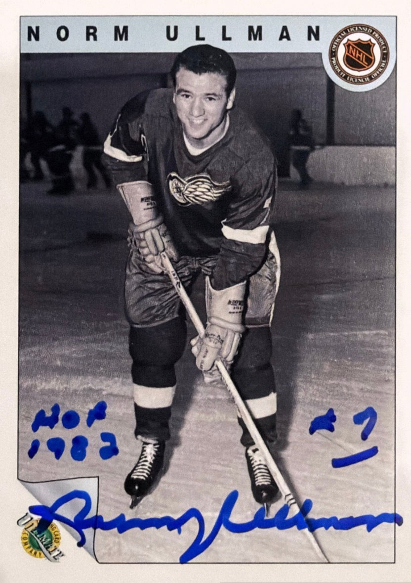 Norm Ullman: 1991-92 Ultimate Original Six #72 avec HOF 1982