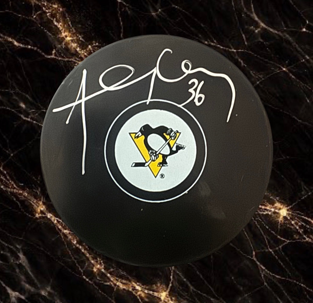 André Roy: Rondelle autographiée Penguins de Pittsburgh