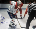 Pierre Mondou: Photo autographié 8x10 Canadiens de Montréal inscription