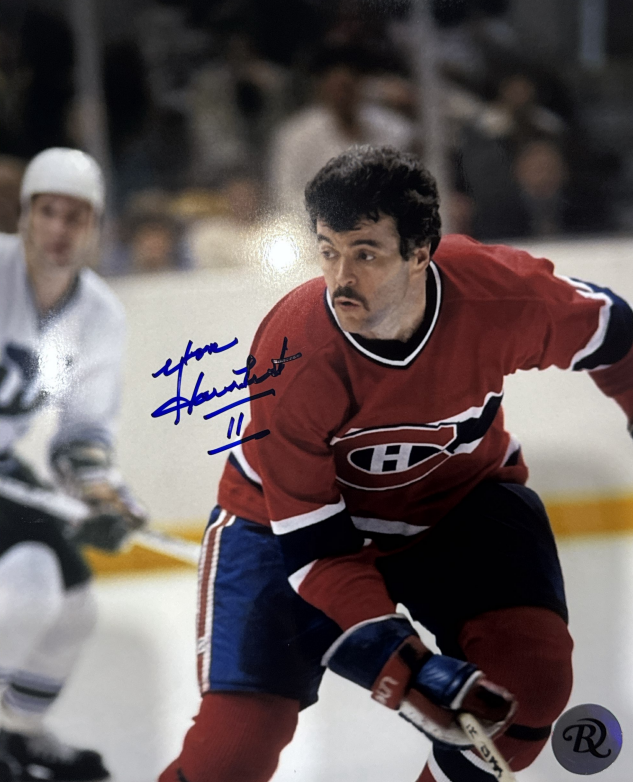 Yvon Lambert: Autographed photo 8x10 of Montreal Canadiens 