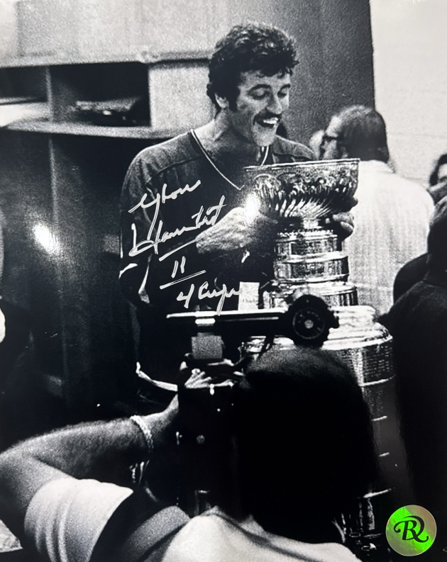 Yvon Lambert: Autographed photo of Montreal Canadiens Stanley Cup