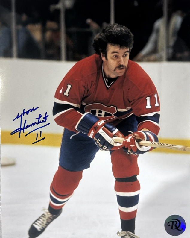 Yvon Lambert: Autographed photo 8x10 of Montreal Canadiens 