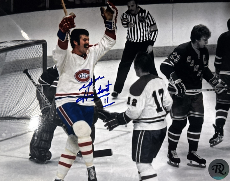 Yvon Lambert: Autographed photo 8x10 of Montreal Canadiens Spotlight