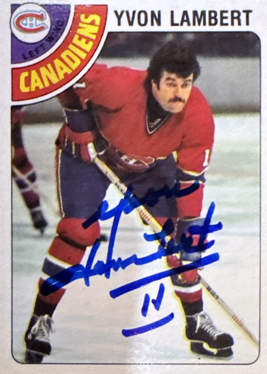 Yvon Lambert: 1978-79 OPC Canadiens de Montréal autographiée