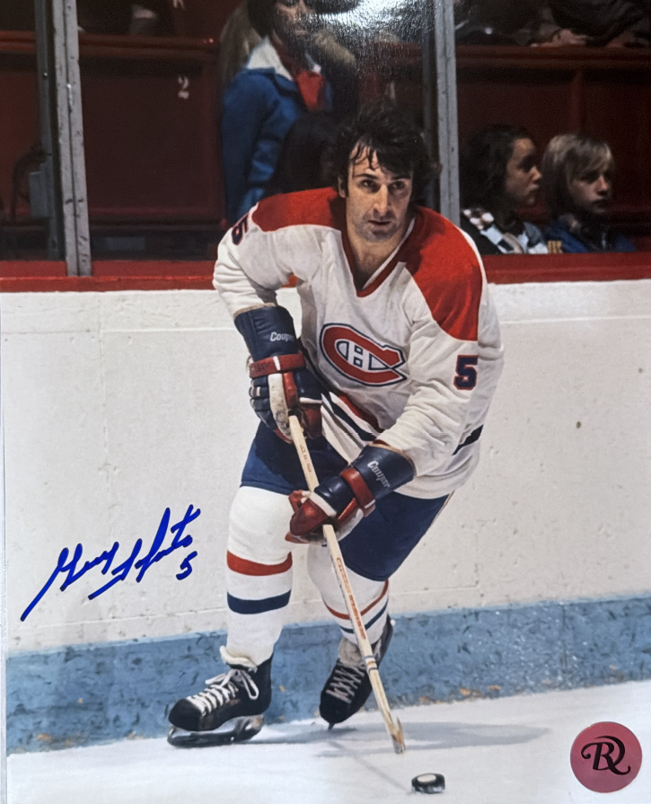 Guy Lapointe précommande: Photo autographié 8x10 Canadiens de Montréal