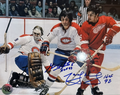 Marcel Dionne and Guy Lapointe: Autographed photo 8x10 Detroit Red Wings and Montreal Canadiens