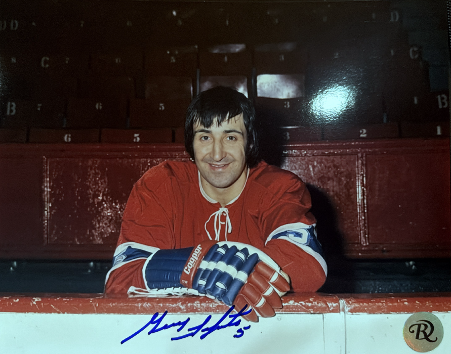 Guy Lapointe: Photo autographié 8x10 Canadiens de Montréal Photoshoot