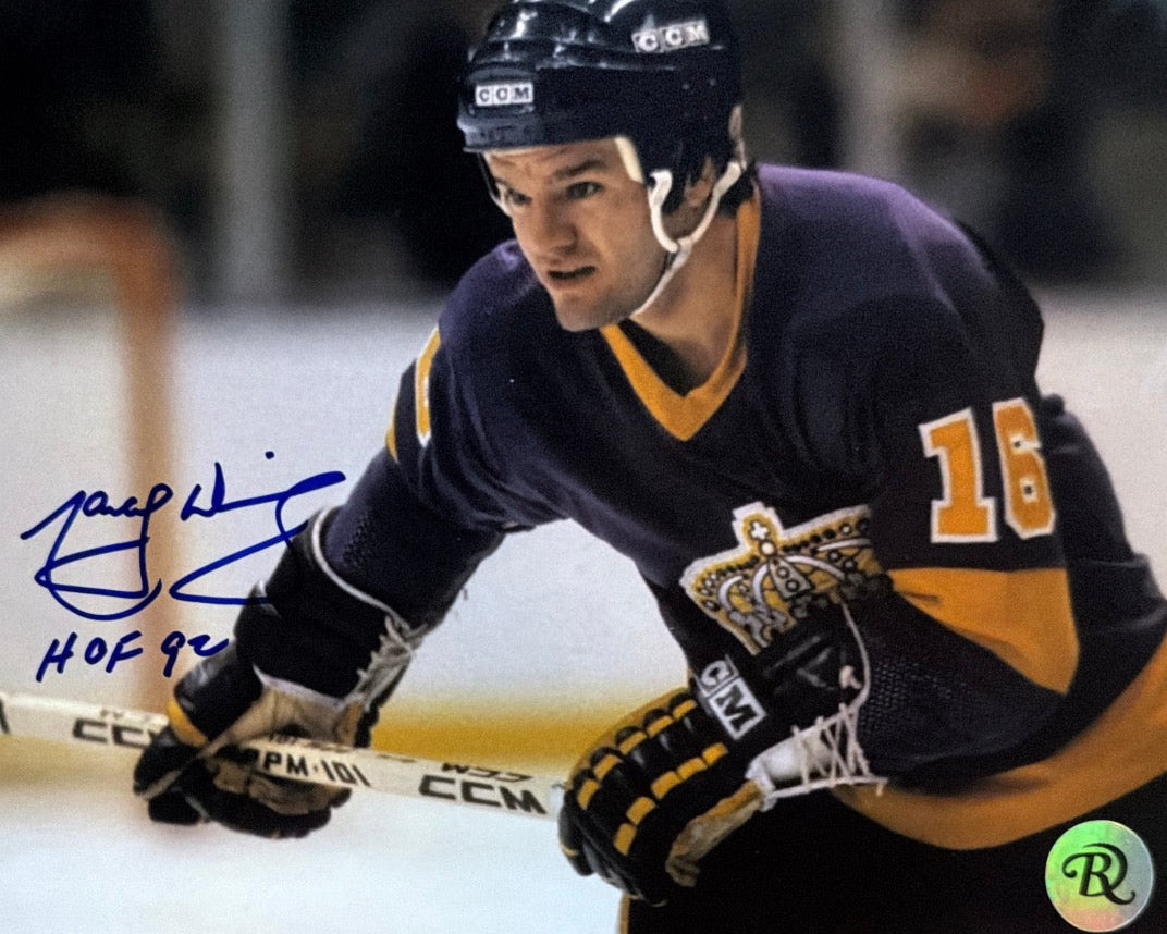 Marcel Dionne: Photo autographiée 8x10 Kings de Los Angeles en action
