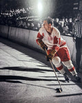 Norm Ullman: Photo autographié 16x20 Red Wings de Detroit spotlight avec HOF 1982