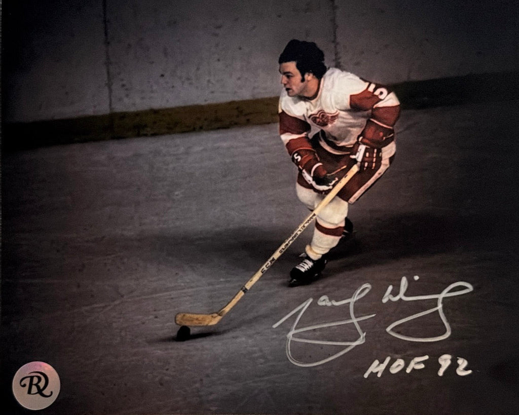 Marcel Dionne: Photo autographiée 8x10 Red Wings de Detroit Spotlight en action