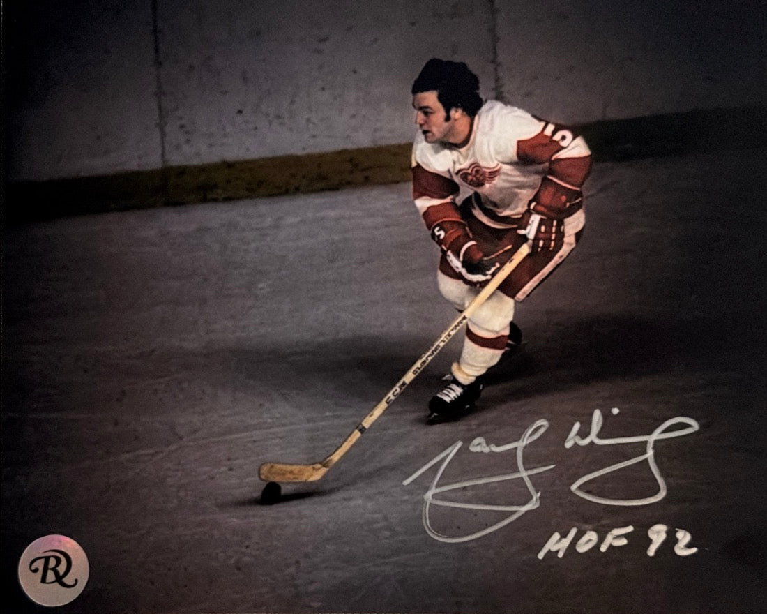 Marcel Dionne: Photo autographiée 8x10 Red Wings de Detroit Spotlight en action