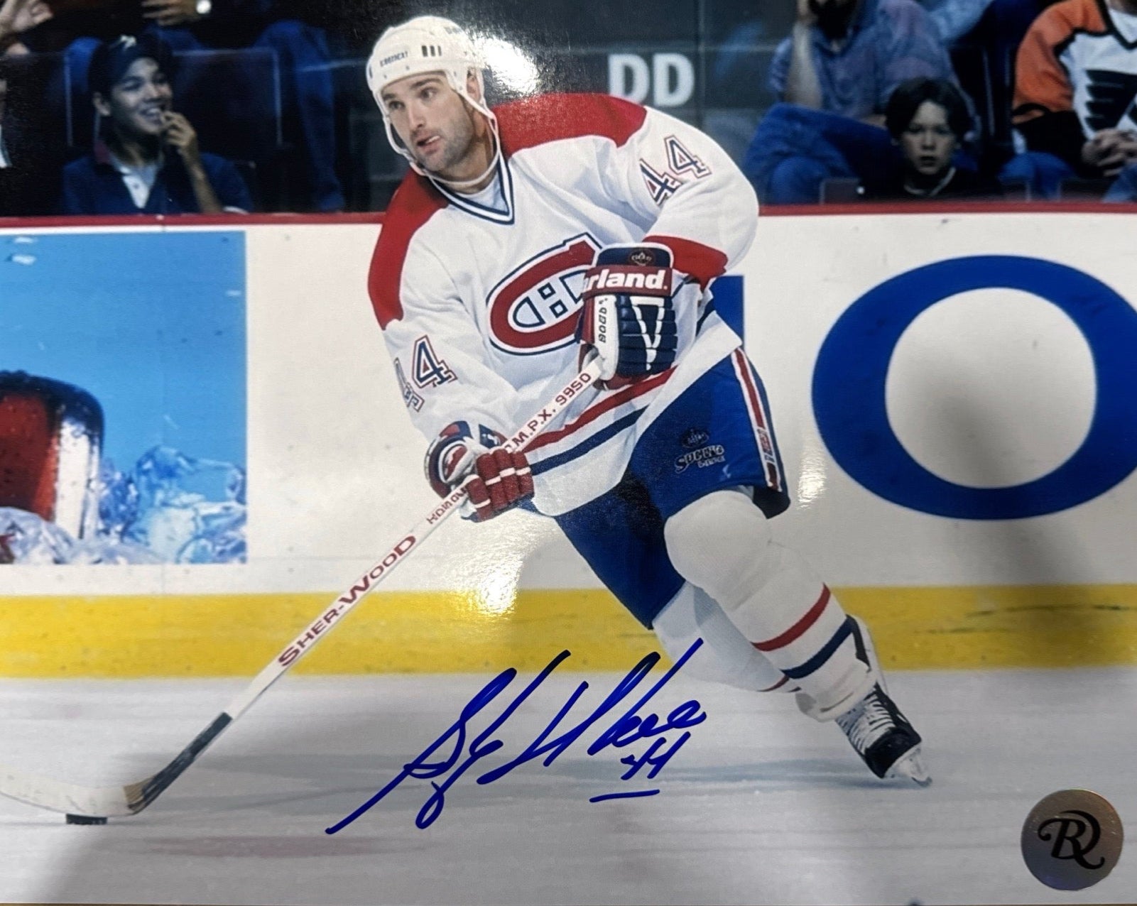 Stéphane Richer: Photo autographié 8x10 Canadiens de Montréal