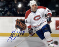 Stéphane Richer: Photo autographié 8x10 Canadiens de Montréal