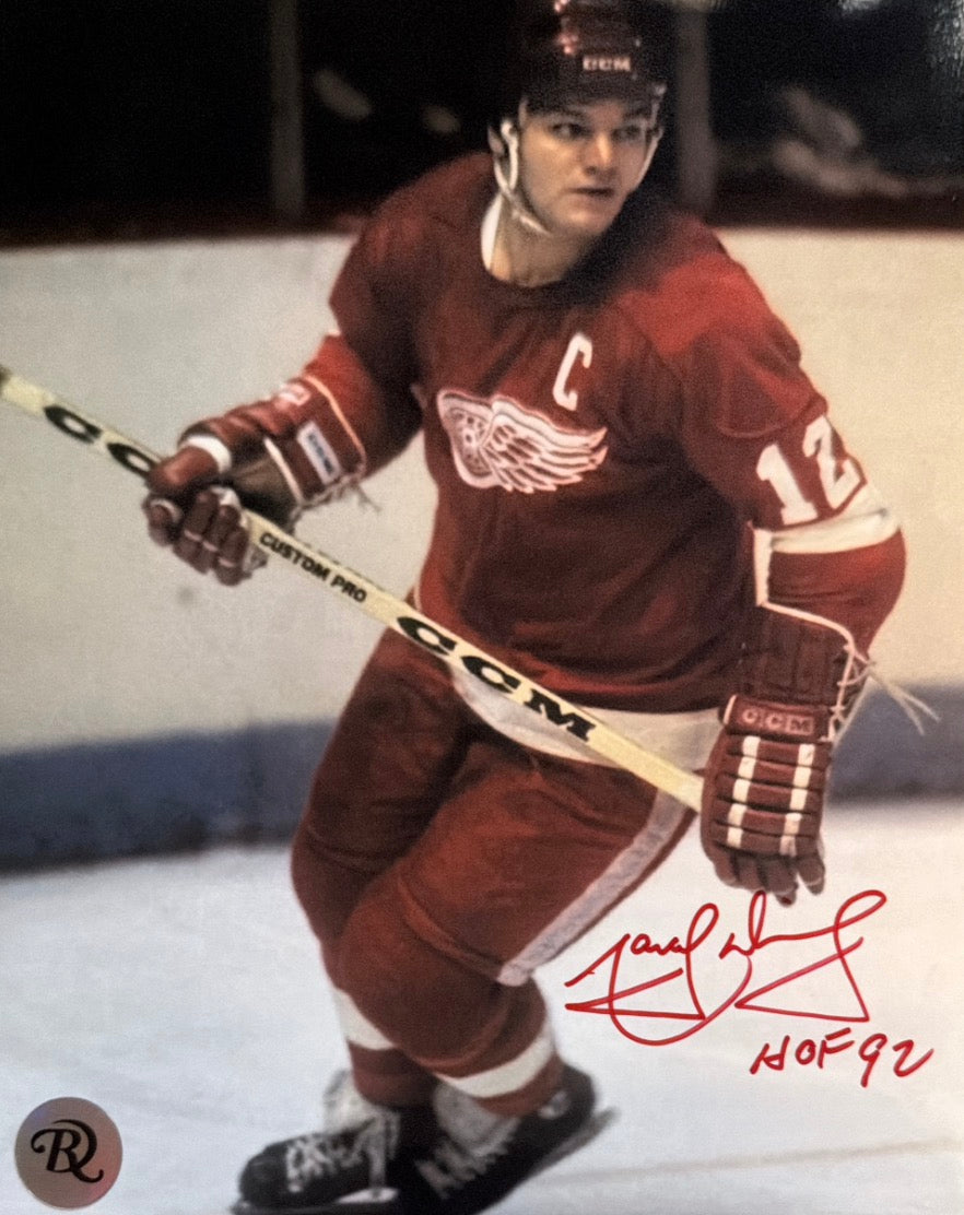 Marcel Dionne: Photo autographiée 8x10 Red Wings de Detroit