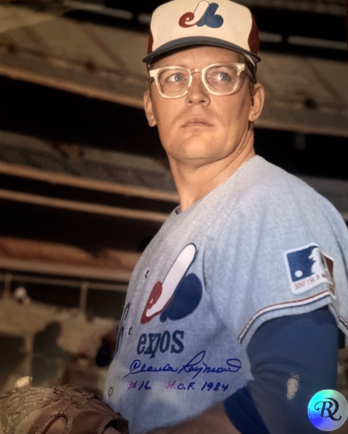 Claude Raymond: Photo autographiée 8x10 Expo de Montréal avec HOF84