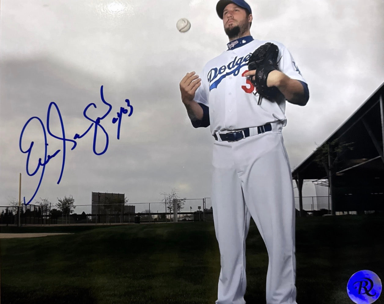 Éric Gagné: Photo autographié 8x10 Dodgers de Los Angeles avec CY03