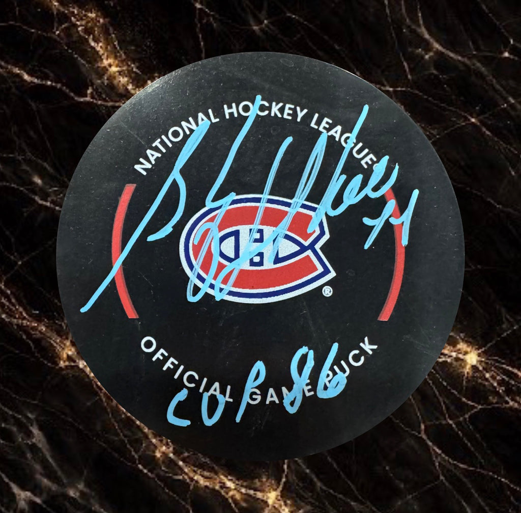 Stéphane Richer: Rondelle officielle de match autographiée Canadiens de Montréal