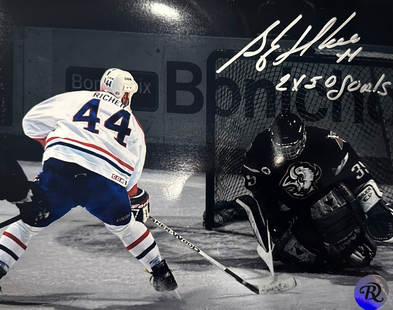 Stéphane Richer: Photo autographiée 8x10 Canadiens de Montréal Spotlight