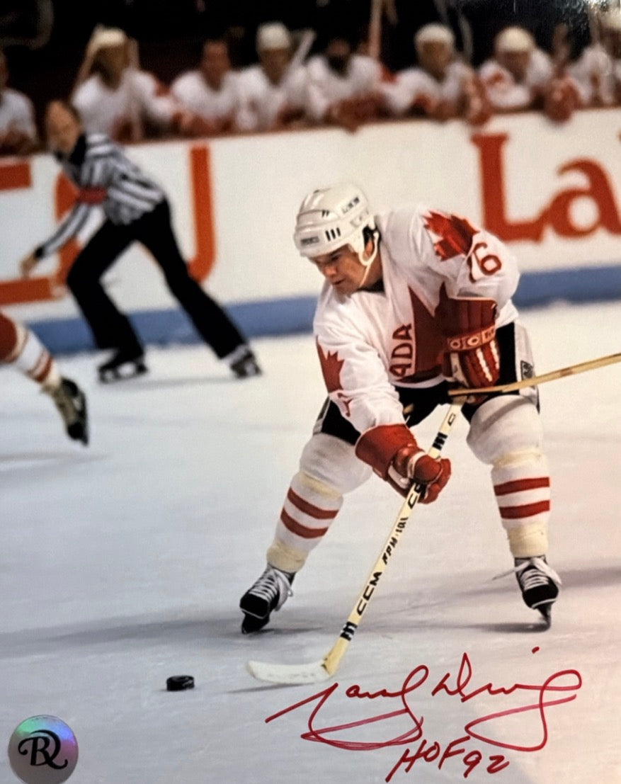 Marcel Dionne: Photo autographiée 8x10 Team Canada