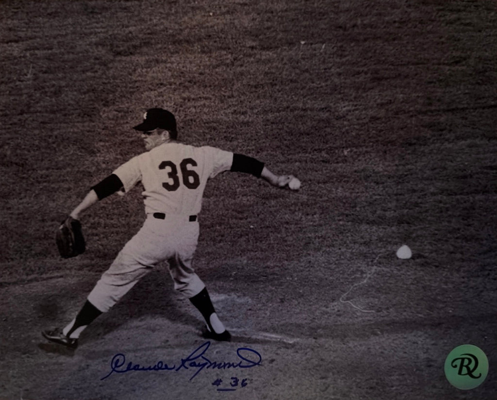 Claude Raymond: Photo autographiée 8x10 Braves d'Atlanta
