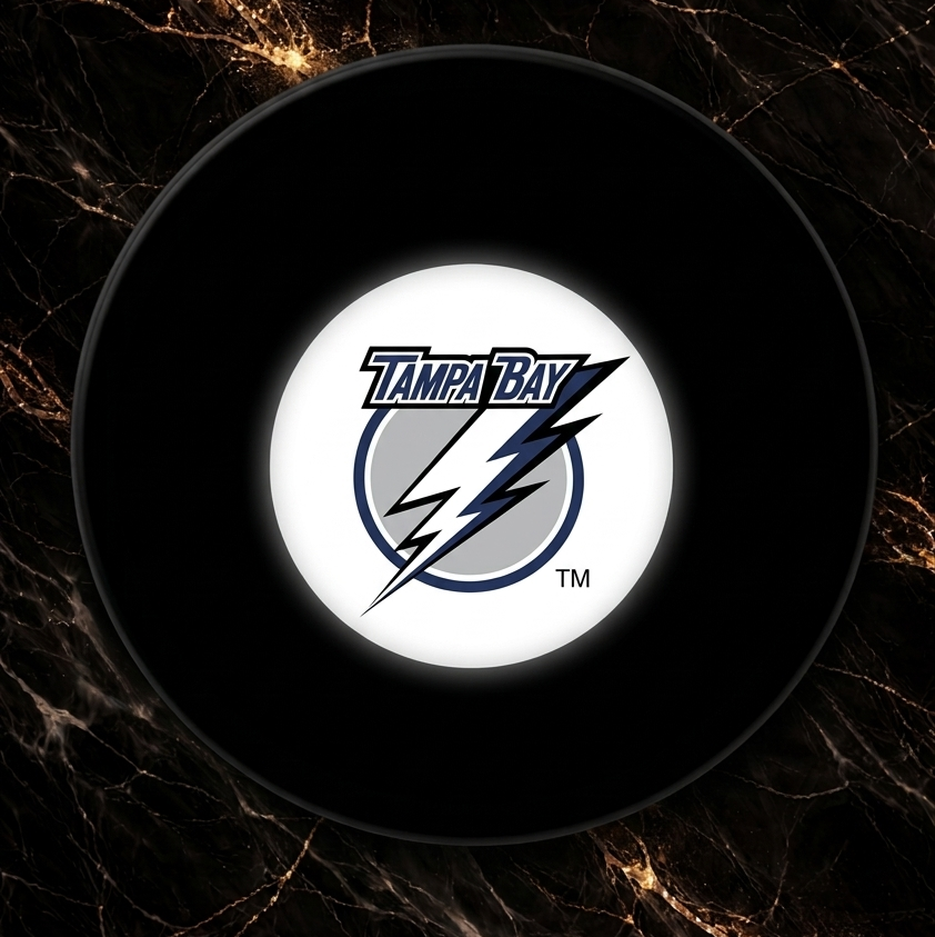 André Roy précommande: Rondelle autographiée Lightning de Tampa Bay vieux logo