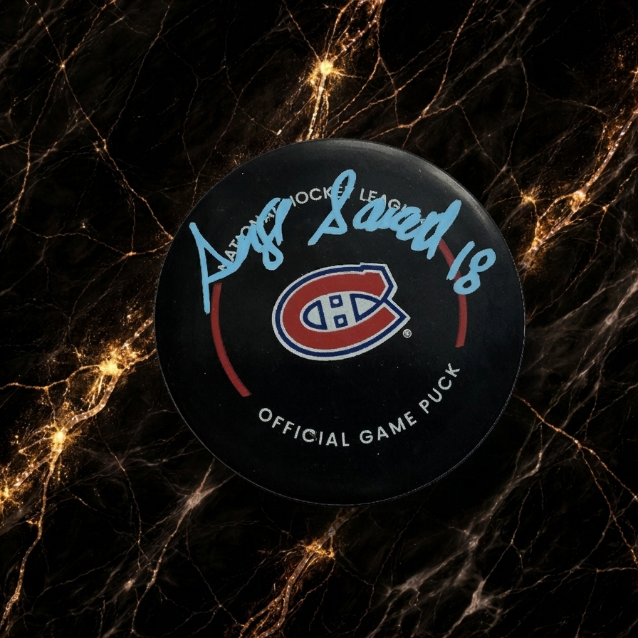 Rondelle autographiée de Serge Savard Official Game Puck