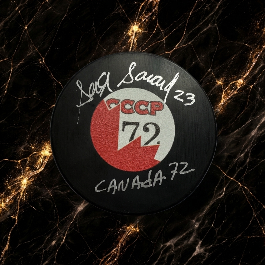 Rondelle autographiée de Serge Savard 72 Summit Series