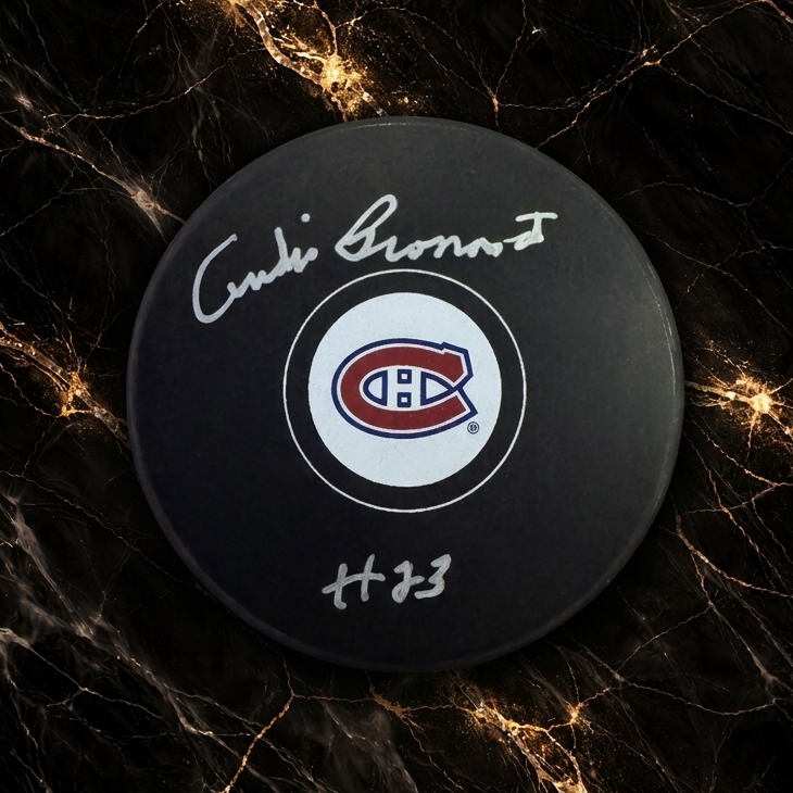 Rondelle autographiée par André Pronovost Canadiens de Montréal