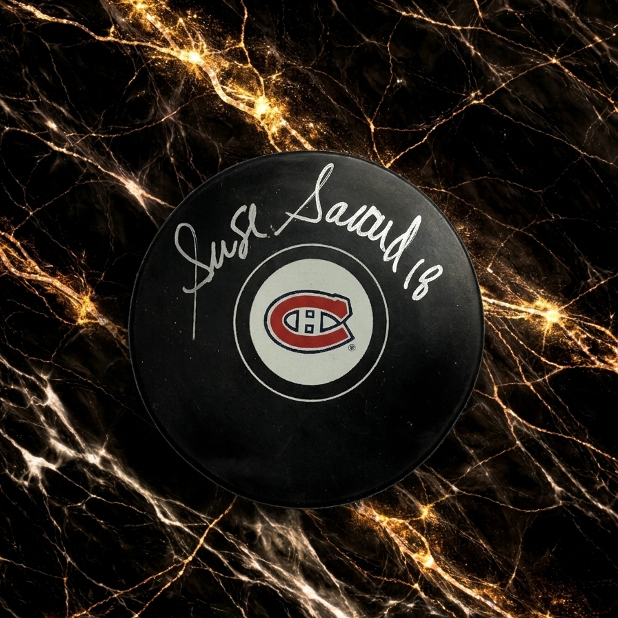 Rondelle autographiée de Serge Savard Canadiens de Montréal