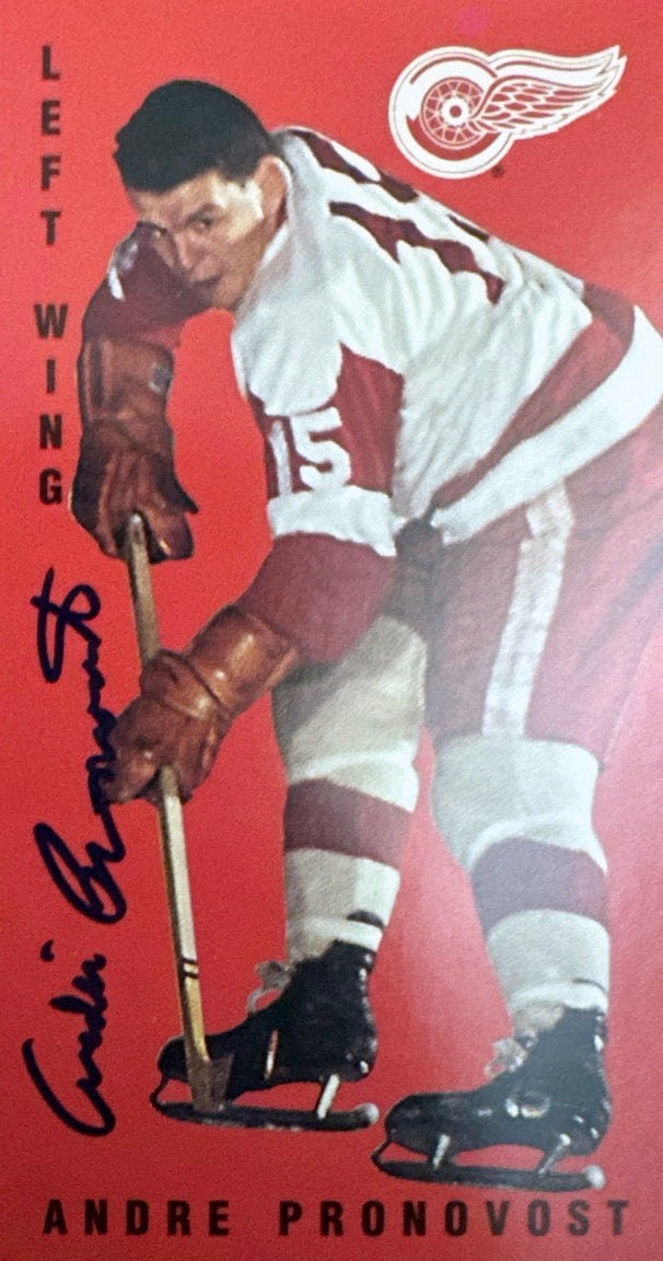 André Pronovost autograph 1994 Parkhurst Detroit Red Wings #62 Tallboy card