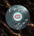 Pierre Mondou: Autographed Montreal Canadiens puck