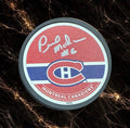 Pierre Mondou: Autographed Montreal Canadiens textured puck