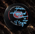 Yvon Lambert: Autographed Montreal Canadiens official game puck